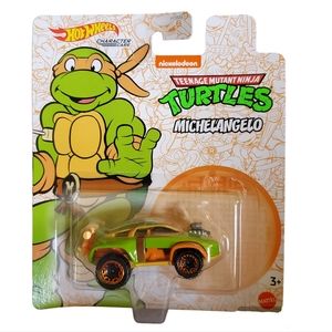 Hot Wheels Teenage Mutant Ninja Turtles Michelangelo Limited Ed Char. Car NEW